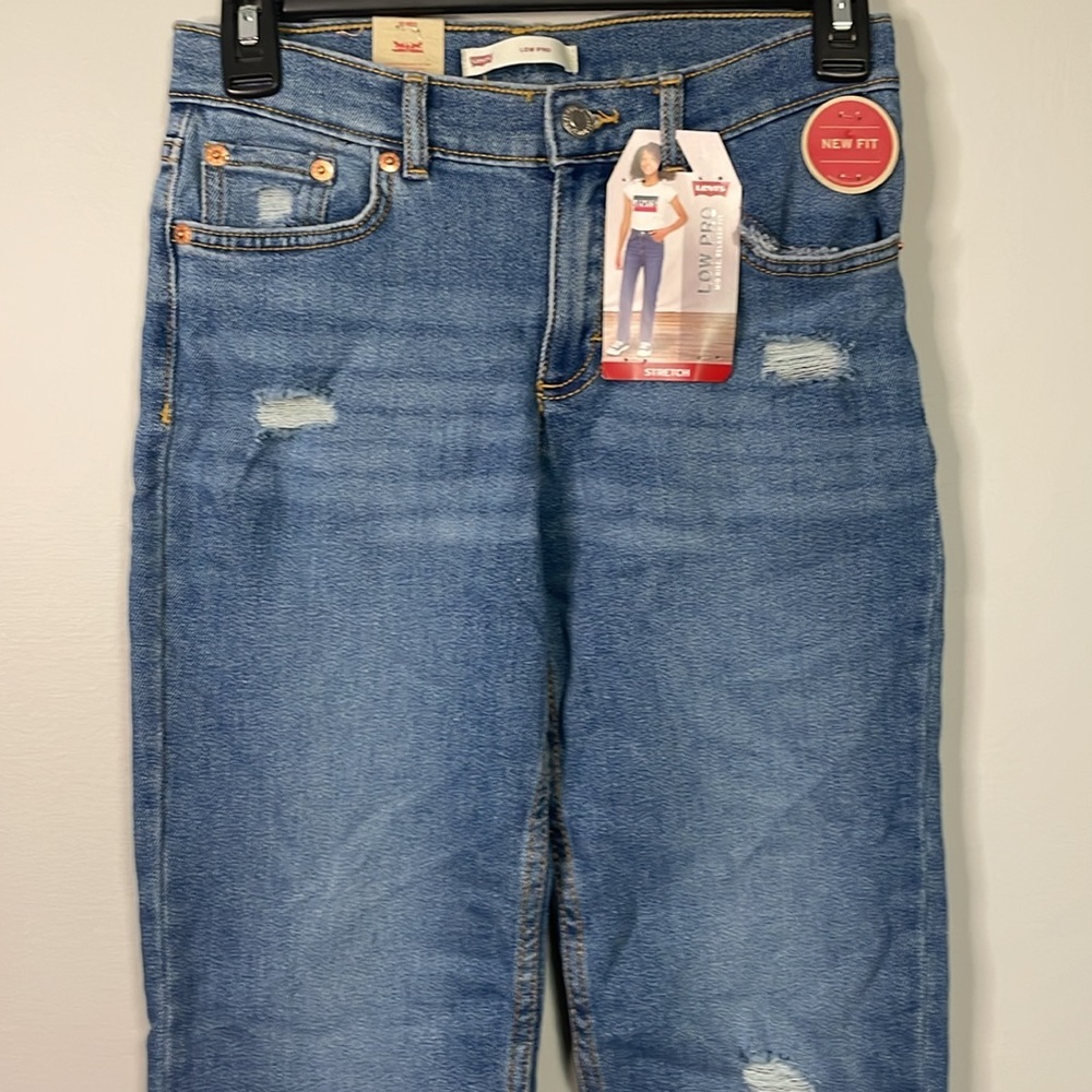 Levi’s Low Pro Mid Rise Relaxed Fit Girls Jeans Size 10 NEW - Picture 2 of 10